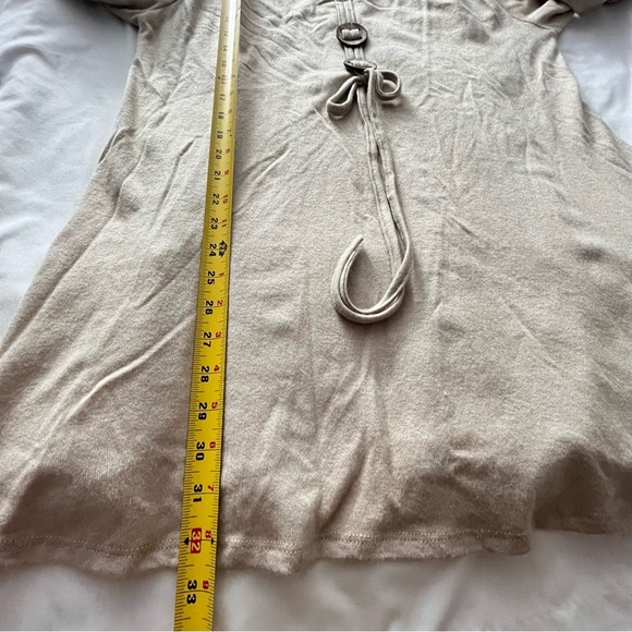 Beyond Capri Italian Lagenlook Tunic Top Boho Buckle Front OS - Picture 9 of 9